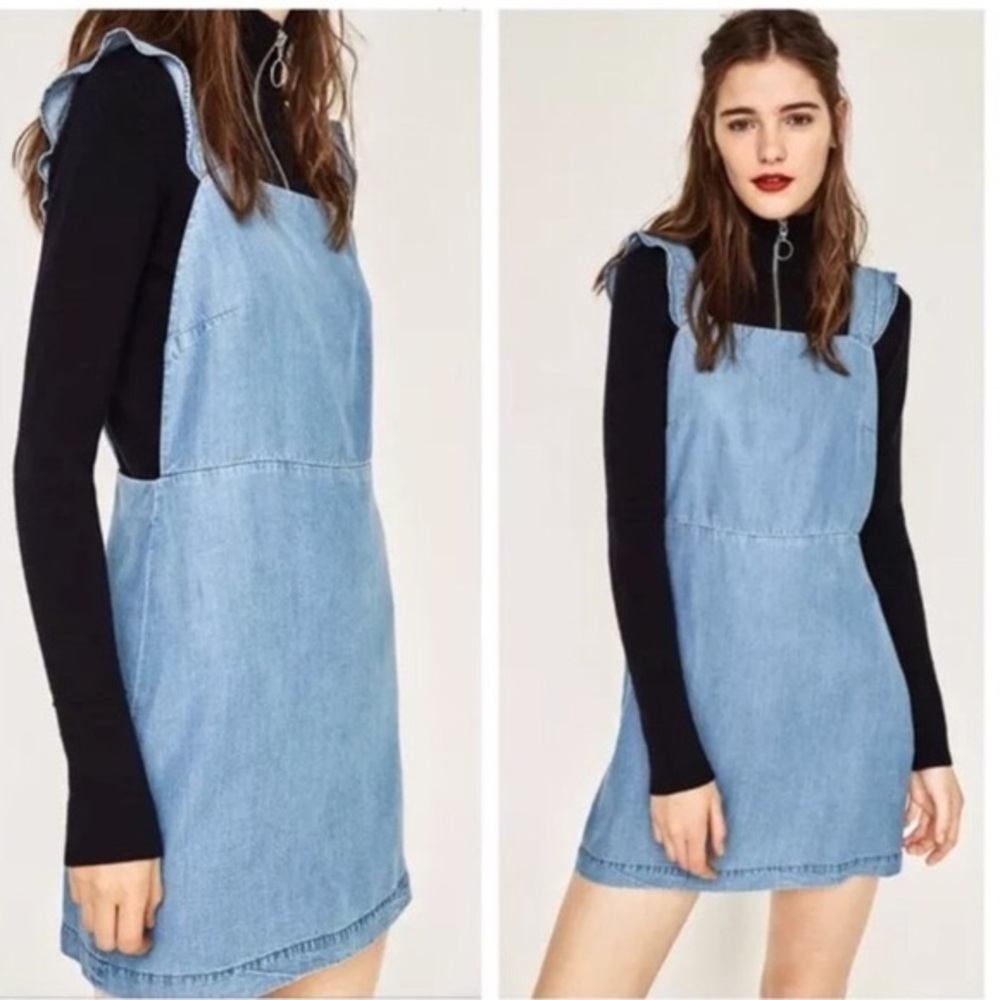 Zara Chambray Jumper Dress